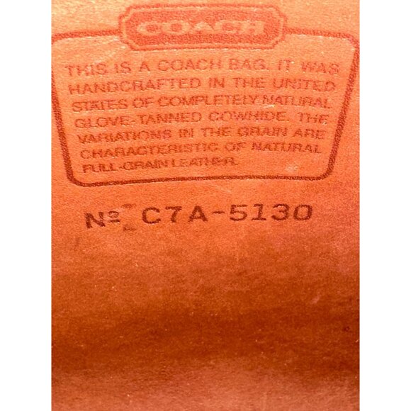 VTG Coach Station Bag 5130 Mahogany Leather Brass Crossbody Satchel 90s USA + Ta - Picture 9 of 9